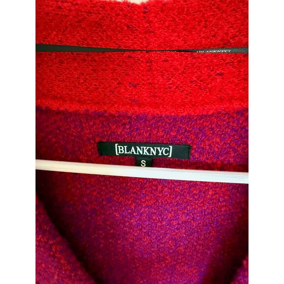 Blank NYC Red & Blue Checkered Cardigan Size Small - Picture 5 of 6